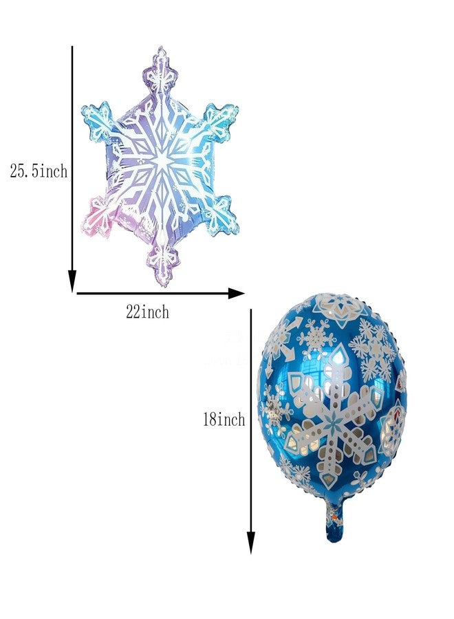 DYT 10PCS Snowflake Foil Balloons Winter Theme Balloons 18inch Silver Shining Star Aluminum Balloons for Girls Boys Birthday Winter Home Party Decoration Supplies - Image 4